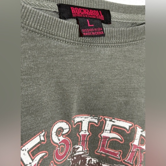 NEW ROCK & ROLL DENIM Western Rodeo graphic pullover - Picture 6 of 8